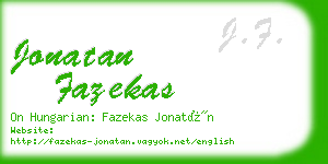 jonatan fazekas business card